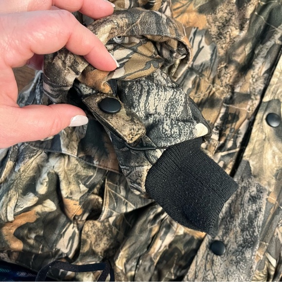 Wolf Mountain Hunting Gear Camo 2 layer coat size large tall 2 in 1 hooded - Picture 5 of 15